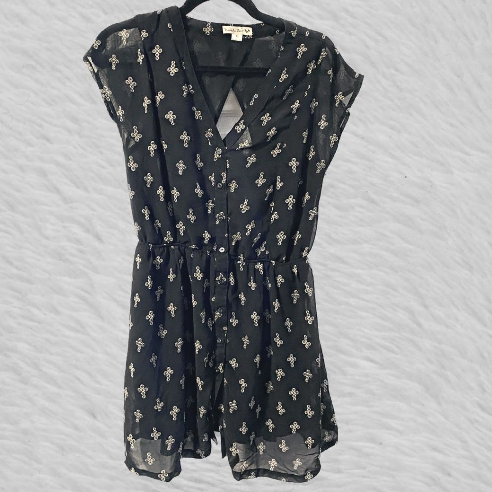 Cute Printed Sheer Dress